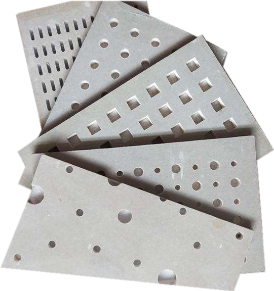 Perforated gypsum board material